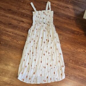 Charming White and Orange Dress